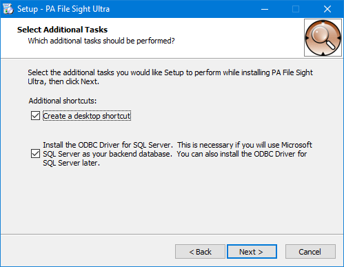 Main Install Wizard Select Additional Tasks