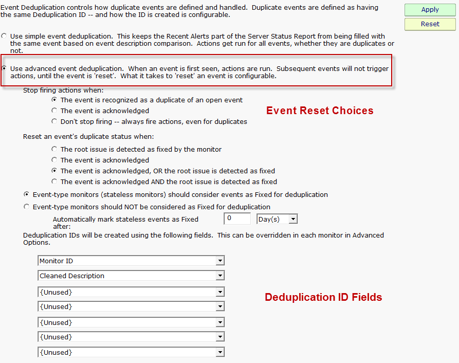 Advanced Event Deduplication