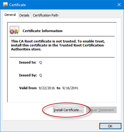 internet explorer help security certificate