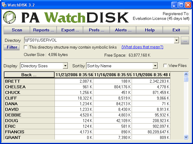 WatchDISK Disk Space Tracker can help you manage the disk space on your servers